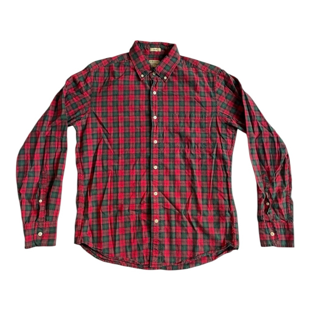 J Crew Men’s Slim Cut 100% Cotton Shirt Size Medium